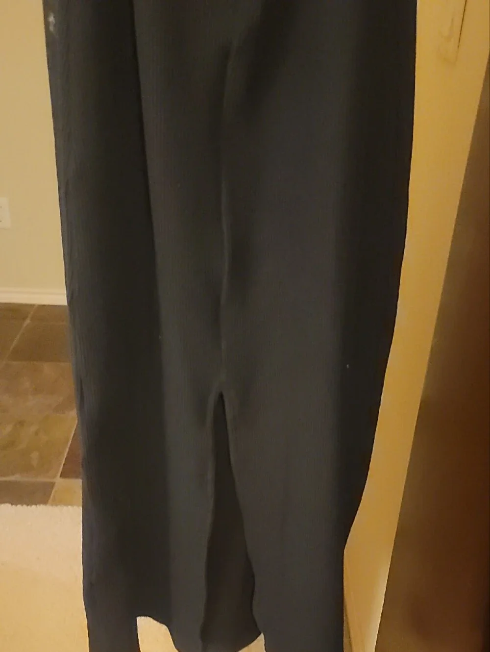 NWT Free People Beach Black Ribbed Maxi Dress with Strappy Back Size XS